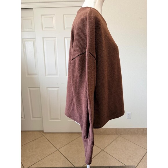 Madewell Womens Brown Knit Pullover Sweater Crew Neck Long Sleeve Large - Picture 4 of 14